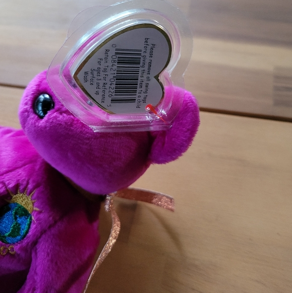 Ty Beanie Baby Millennium Purple Bear Plush 1999 Vintage With Tag - Picture 3 of 3